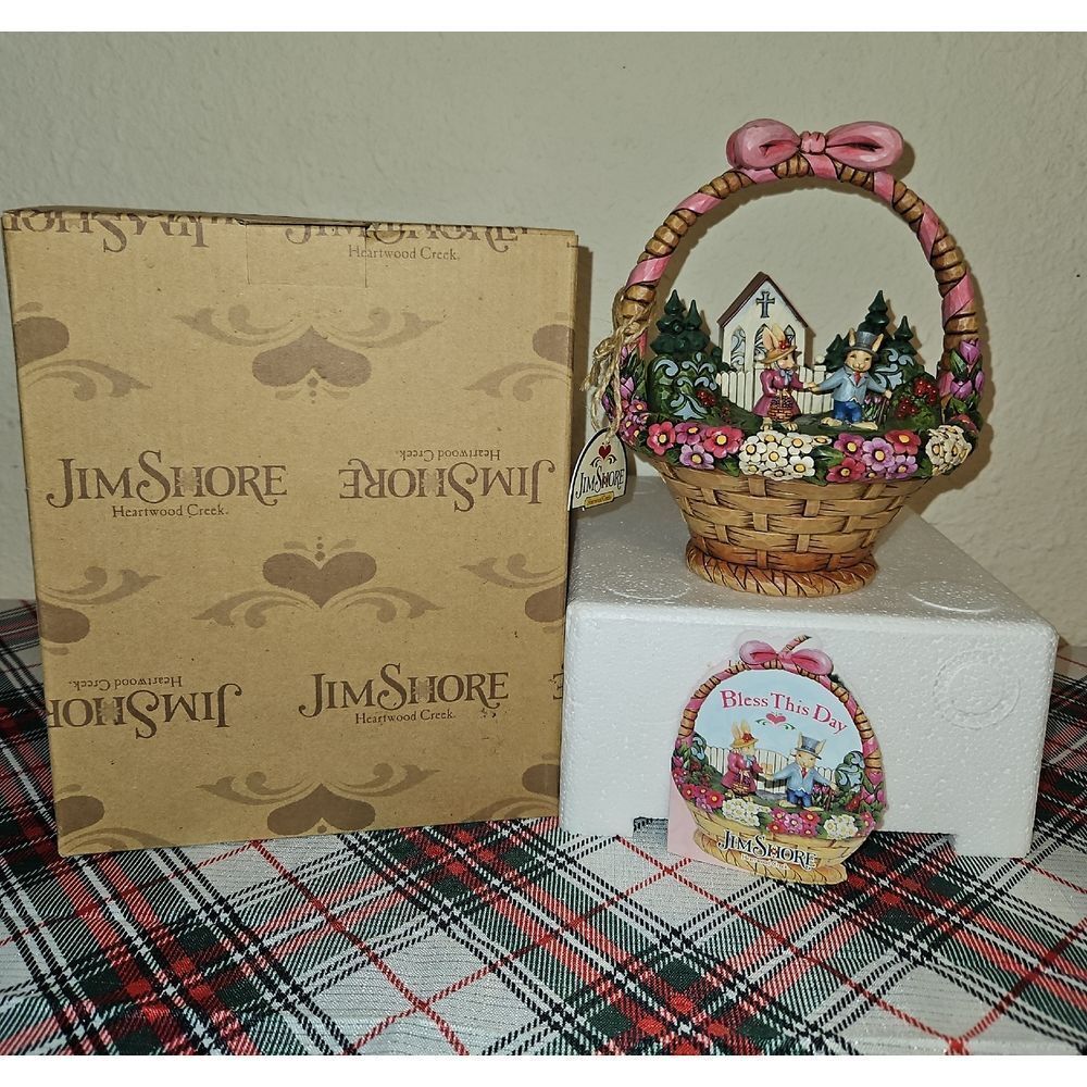 Jim Shore Heartwood Creek "Bless This Day" Holiday Figurine Decor